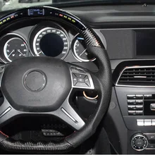 Подходит для Mercedes-бензамид C63 S63 G63 glc200L светодиодный углеродное волокно рулевого колеса