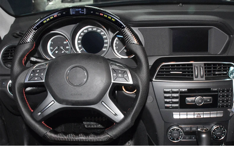 

Fit for Mercedes-Benz AMG C63 S63 G63 glc200L LED carbon fiber steering wheels