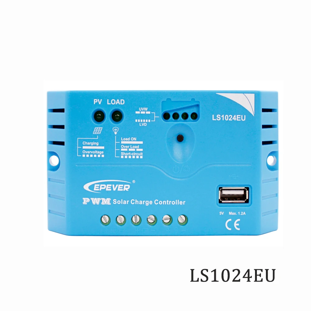 

LS1024EU 10A 12V 24V Solar Charge Controller Epsolar PWM PV 100W 18V Solar Panels charger Regulators 5V USB port