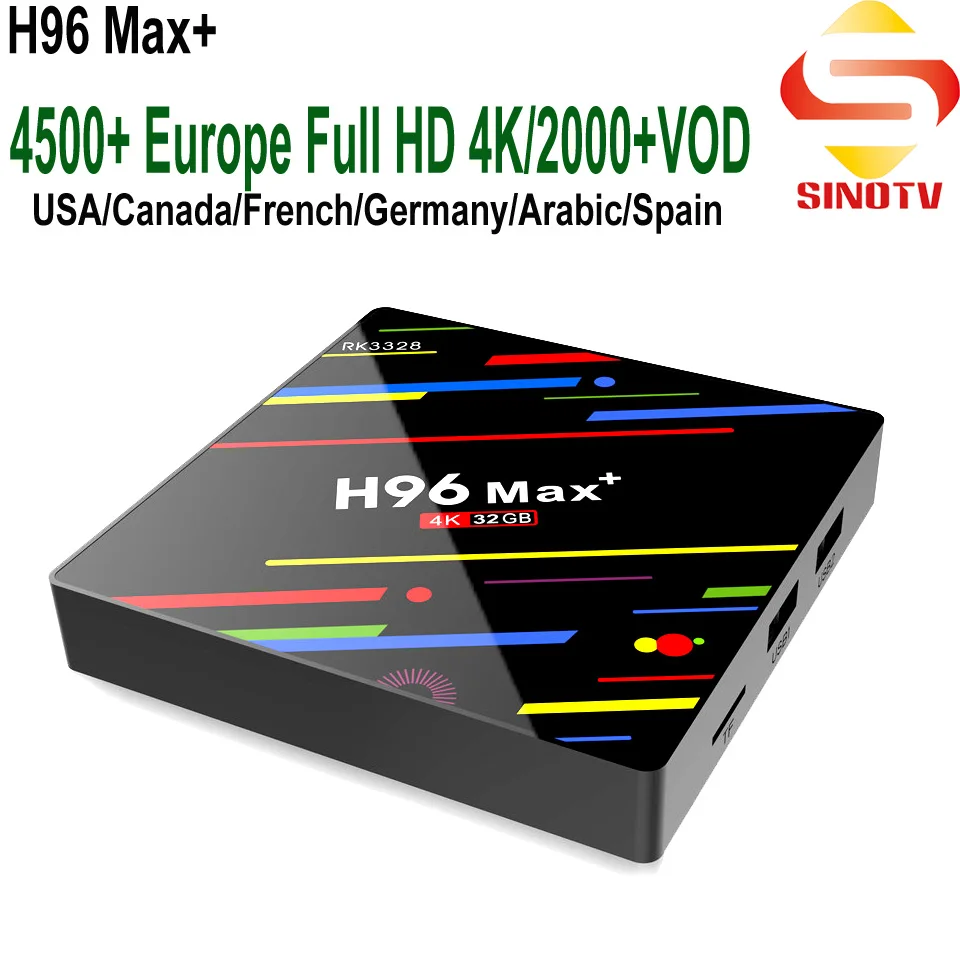 

With 12 Month Full HD Europe IPTV Subscription Canadian Portugal France Spain USA Hindi Channels H96 Max 4K Box TV Android 8.1