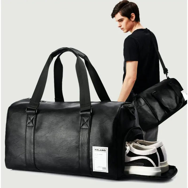 leather gym duffel bags