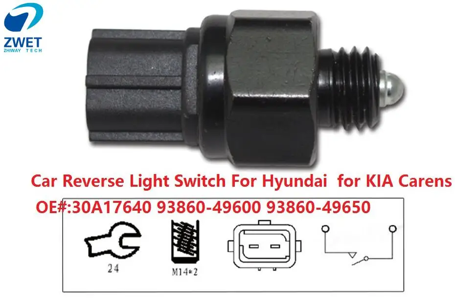 ZWET Car Reverse Light Switch For ix35 BACKUP SWITCH For Hyundai ix35