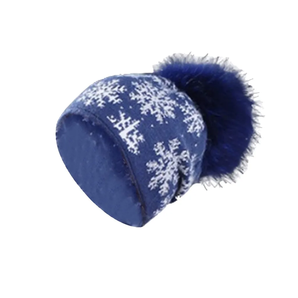 Feitong Для женщин мешковатая шапка крючком зимние теплые повседневные шерсть Вязаные Лыжные детская Шапка-бини с напуском шапки капот роковой czapka zimowa - Цвет: A