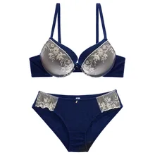 Европейский стиль сексуальное женское белье Наборы Мода Кружева Женщины бюстгальтер и трусики набор, тонкий толстый пуш-ап нижнее белье Хлопок Женский нижнее белье