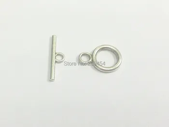 

Wholesale 100 set/lot Vintage Silvery Tone Alloy Toggle Hook Clasps Jewelry Findings about 13x15mm