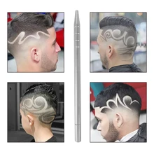 1 шт. прическа ручка с гравировкой+ 10 шт. лезвия для волос триммеры DIY прическа салон Волшебная Выгравированная ручка из нержавеющей стали Парикмахерская