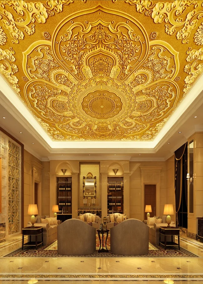 3d room wallpaper custom mural Classic embossed decorative ceiling