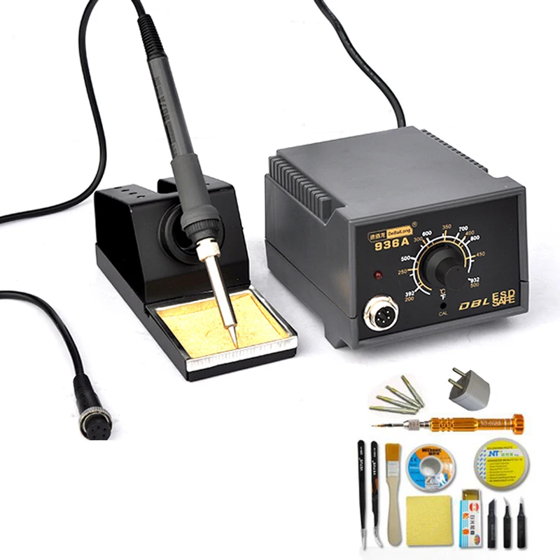 Adjustable Temperature 936 Soldering Station Kit 220V 60W Ceramic