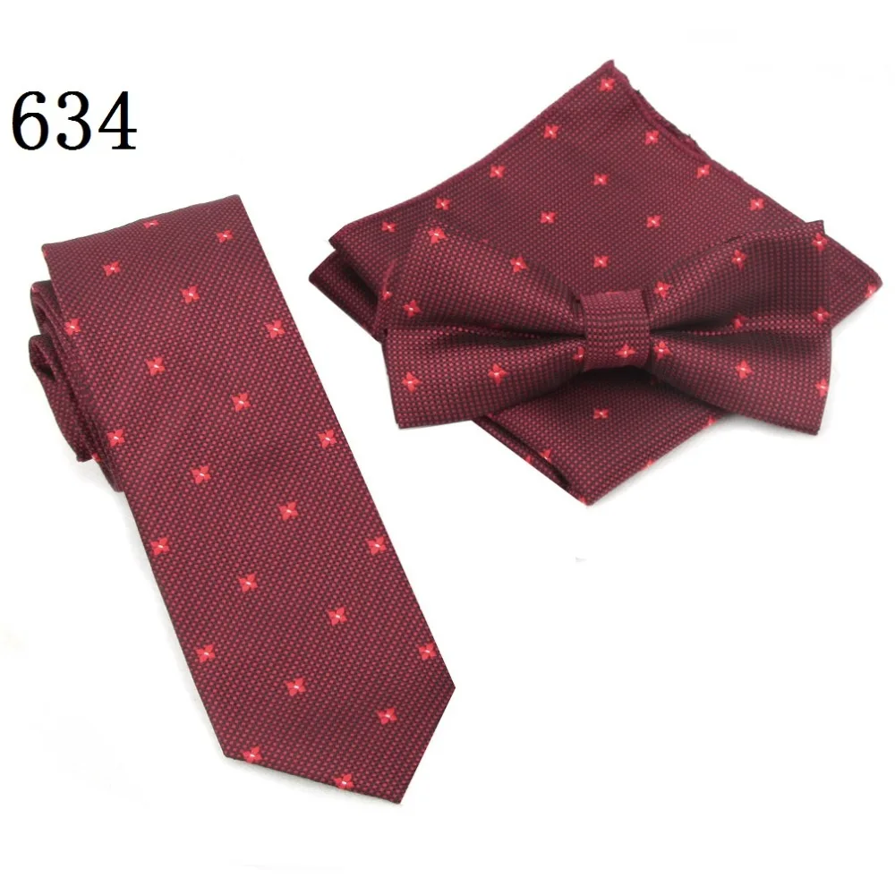 HOOYI 2019 галстук в цветочек комплект с бантом платок свадебные вечерние подарок Бизнес Dot Stripe Pocket square плед гравата, тонкий