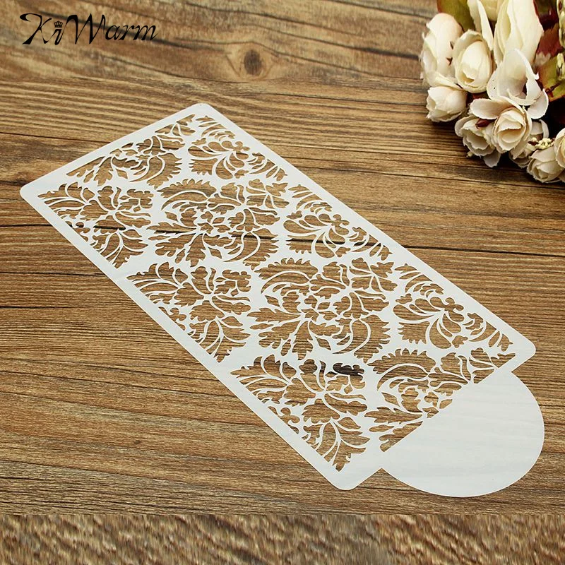 

Damask Lace Flower Border Cake Side Stencil Embosser Sugarcraft Icing Decoration DIY Decorating Spray Embossing