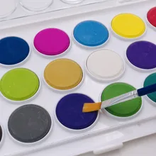 Однотонный гуашь набор краски с акварельным порошковым комплектом товары для рукоделия в чехле для детей краска ing посуда 24 цвета краски ing материалы