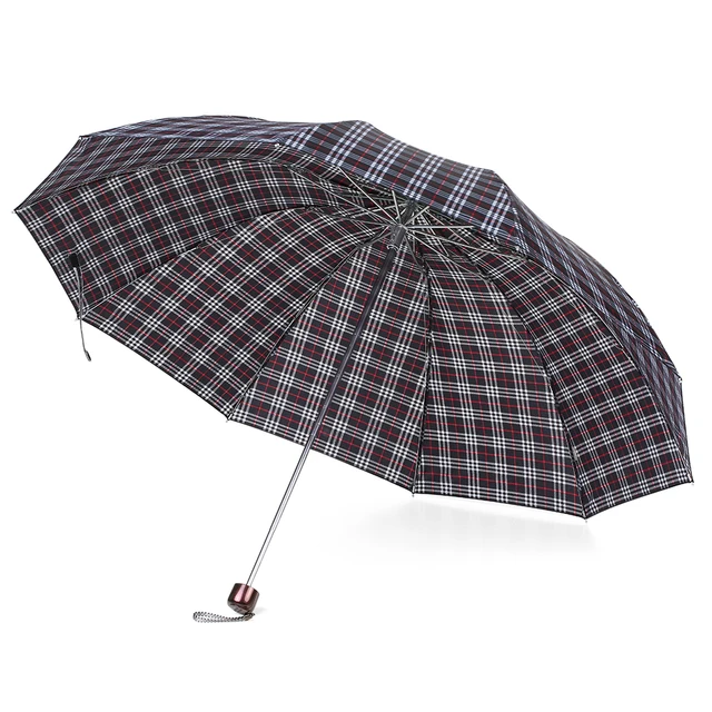 Portable 42 Inches Large Folding Travel Uv Protection Umbrella Tri Portable 42 Inches Large Folding Travel Uv Protection Umbrella Tri Folded 10 Rib Windproof Waterproof Rain Women Men