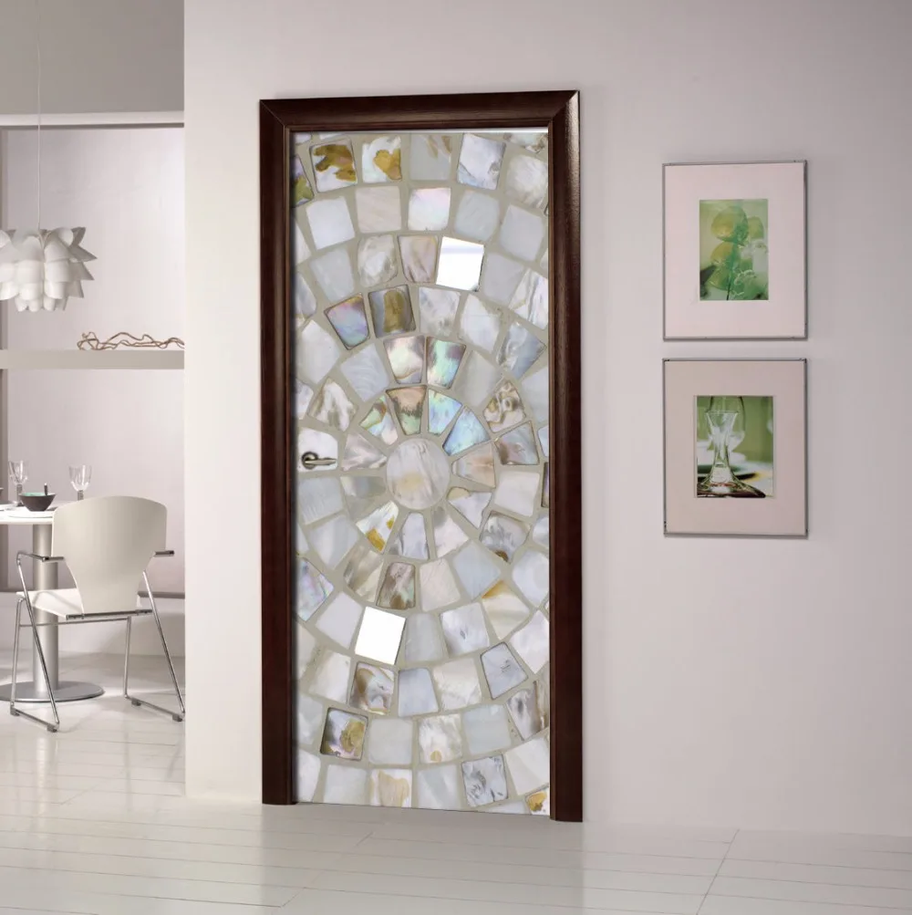 

2 Panels Art Shell Stone Picture Wall Murals Wall Stickers Door Sticker Wallpaper Decals Home Decoration July042