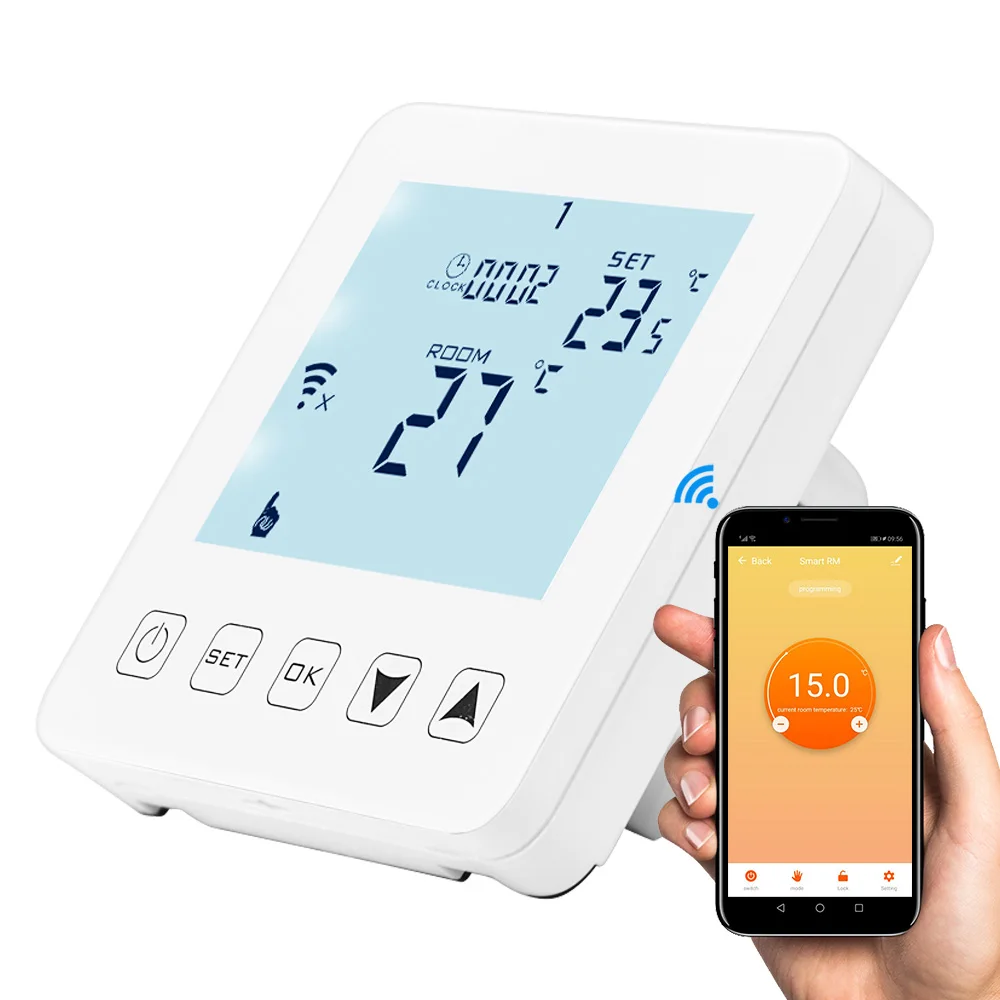 

WIFI 16A/3A Digital Thermostat Water/Electric Wall Heater Adjustable Atmosphere Programmable AC 220V 110V Wireless LCD Display
