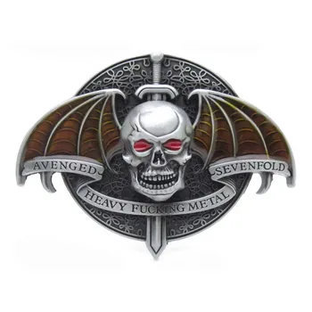 

Avenged Sevenfold Heavy Metal Rock Punk Music Bat Skull Belt Buckle