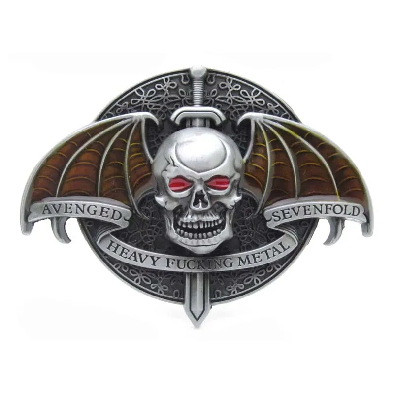 Пряжка ремня Avenged Sevenfold с изображением тяжелых фотографий летучей мыши