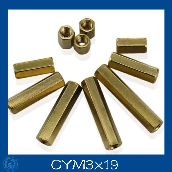 

M3*19mm Double-pass Hexagonal Screw nut Pillar Copper Alloy Isolation Column For Repairing New High Quality