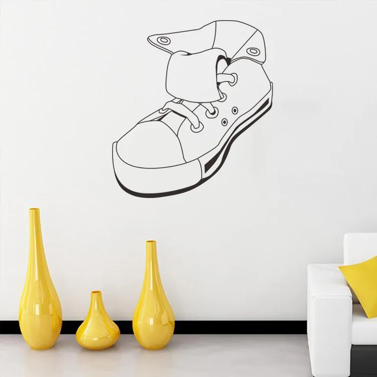 Creative Sports shoes vinyl wall decal home decor living room diy art