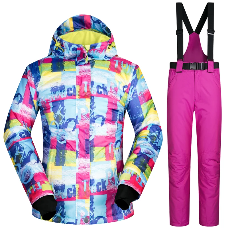 

New Winter Ski Suit Women Outdoor Thermal Waterproof Windproof Snowboard Ski Jacket Pant Climbing Snow Skiing Clothes Set Brand
