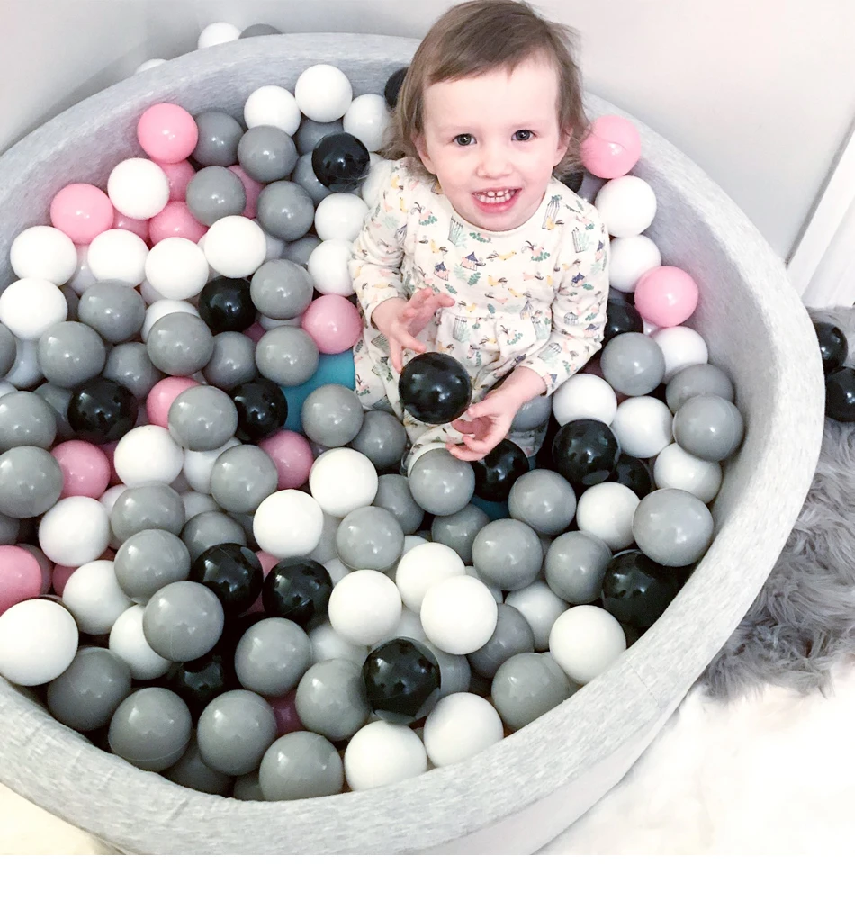 Bolas de Plástico Brinquedos para Crianças ao ar Lote Eco-friendly Colorido Macio Bola Nadar Pit Livre Bolas Piscina Água Oceano Onda 400 Pçs - 7 Bolas de brinquedo
