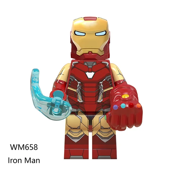 Legoed Marvel Super Heroes Playmobil Building Blocks Iron Man Thor Thanos Minifigured Children 