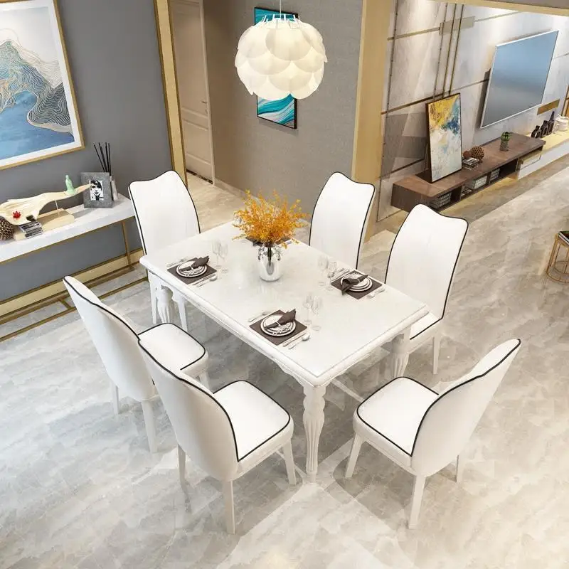 Langer Dinning Sala Marmol Jantar Kitchen De Salle A Manger Moderne Room Redonda Wooden Tablo Comedor Bureau Mesa Dining Table