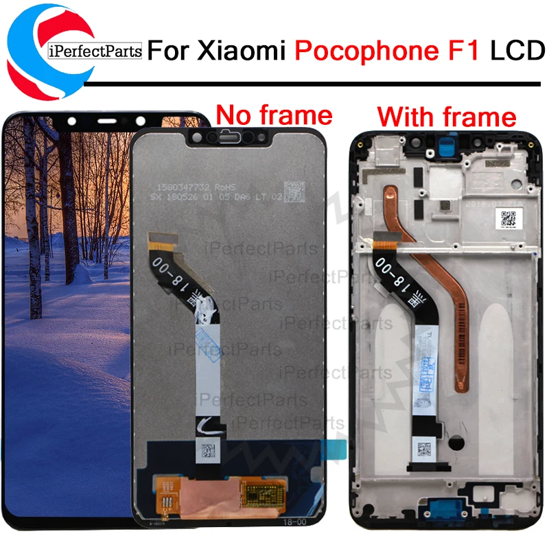 

For xiaomi mi Pocophone F1 LCD 6.18" Display Touch Screen Digitizer Assembly Xiaomi mi poco F1 PocoF1 LCD