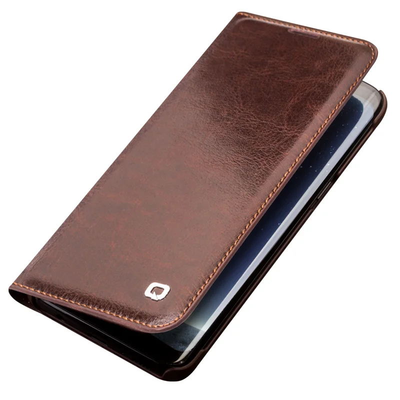 QIALINO Genuine Leather Bag for Samsung font b Galaxy b font font b S8 b font