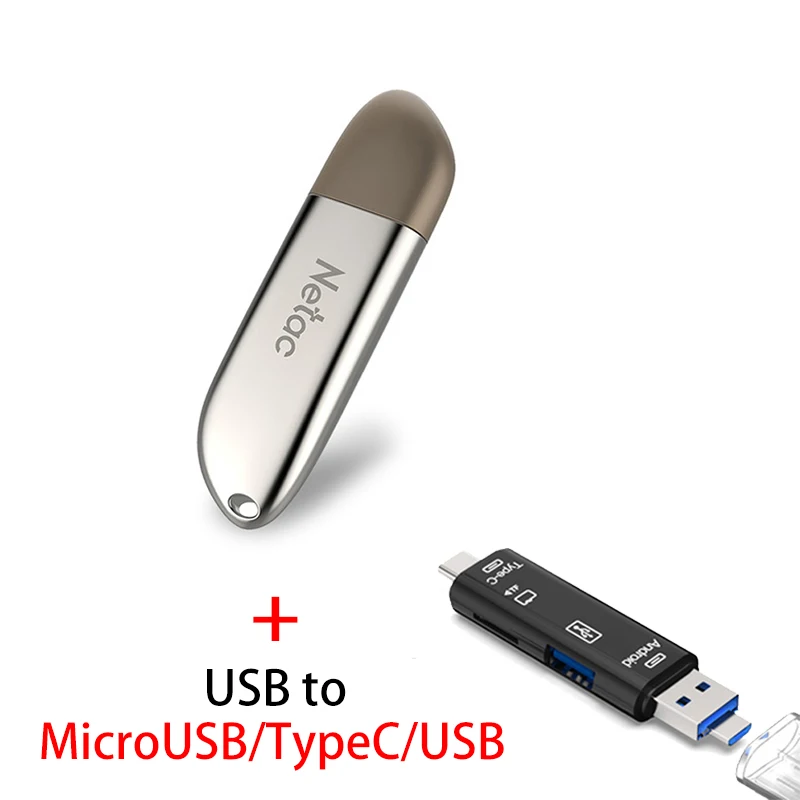 USB флеш-накопитель Netac 32 64 128 16 Гб металлический Флешка 128 Гб 64 ГБ 32 ГБ 16 ГБ флеш-накопитель 3,0 USB флешка диск на ключе память для телефона - Цвет: U352 Y211