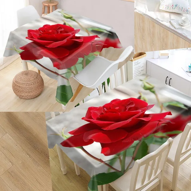 Flower Rose Tablecloth