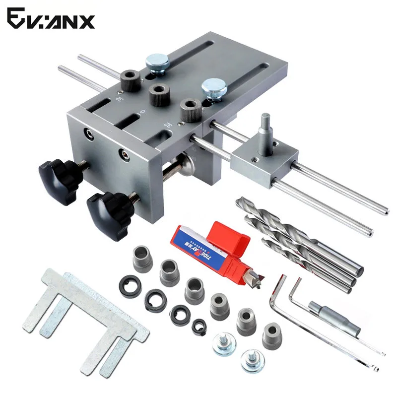 3 In 1 Wood Doweling Jig Kit With 6/8/10mm Drill Guide Locator