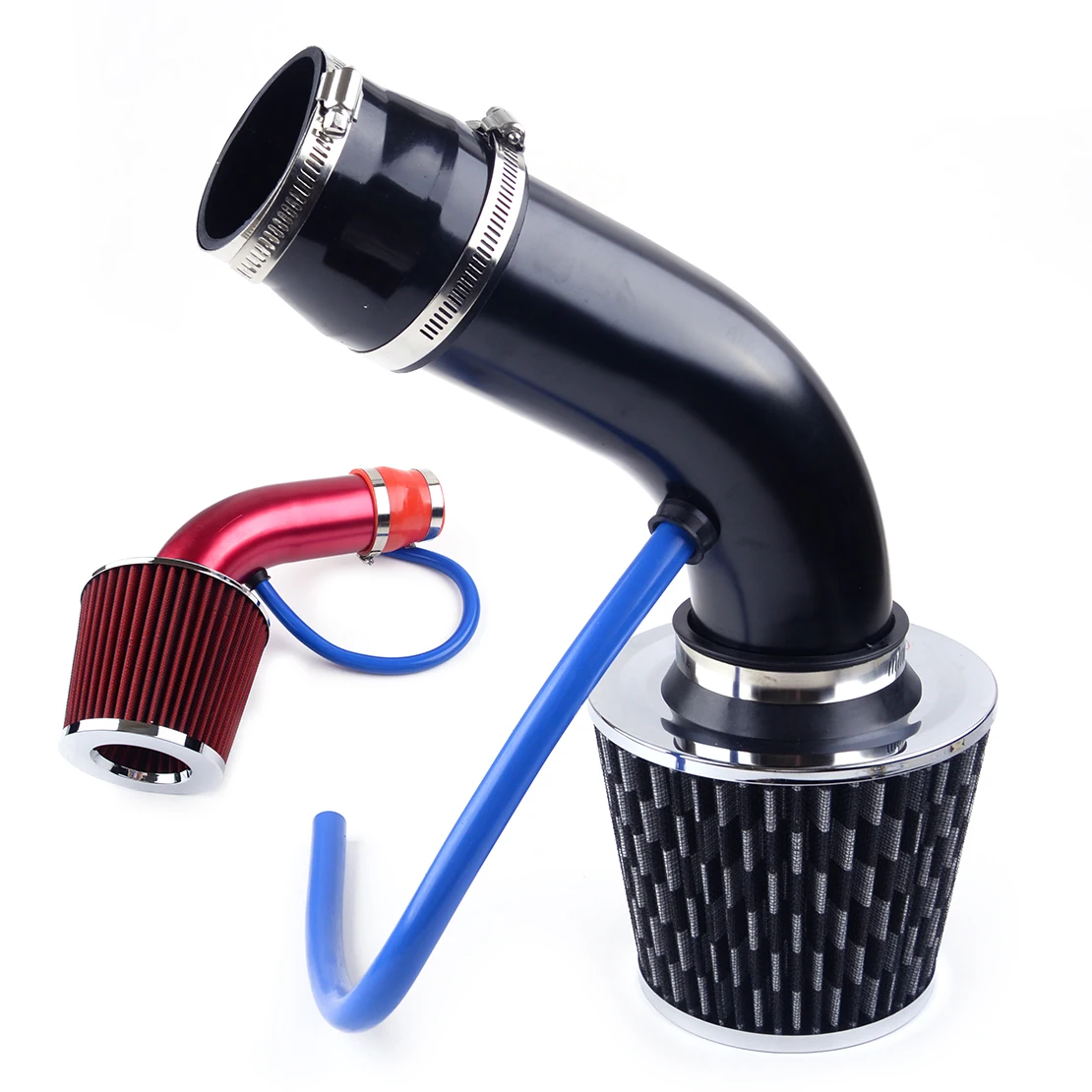 

DWCX Alumimum Car Auto 76mm 3inch Cold Air Intake Pipe Filter Induction System Kit Black New Accessories Fit For Vehicle