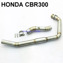 CBR 300 Link Pipe Stainless Steel Motorcycle Motorbike Exhaust Muffler Pipe Connector Link Pipe for CBR 300 Whole Set