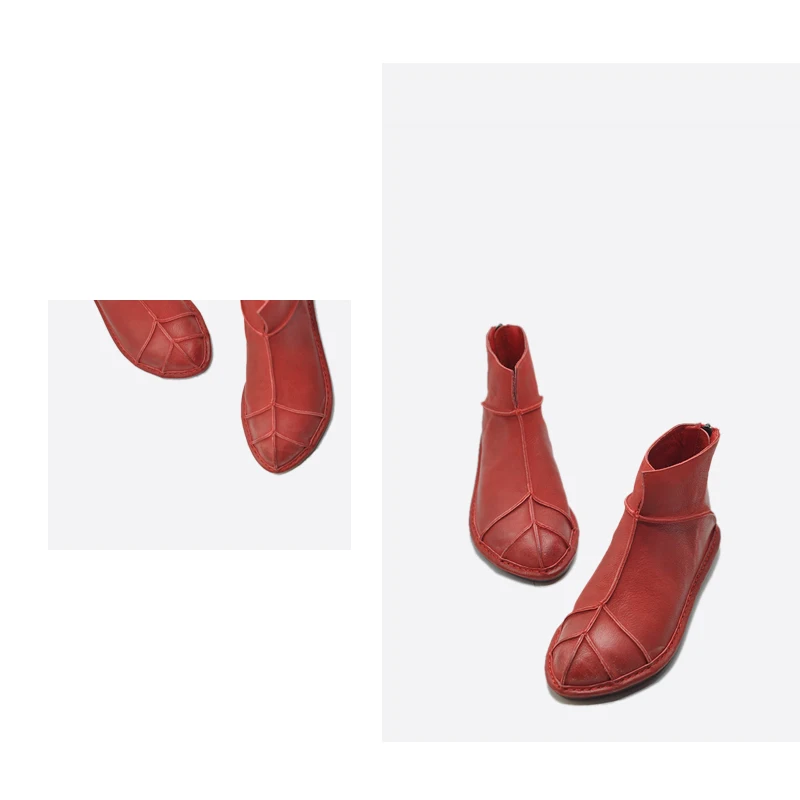 Artmu/Новые оригинальные зимние сапоги из натуральной кожи; Повседневные Удобные женские сапоги ручной работы на мягкой подошве; женская обувь на плоской подошве; 187806L