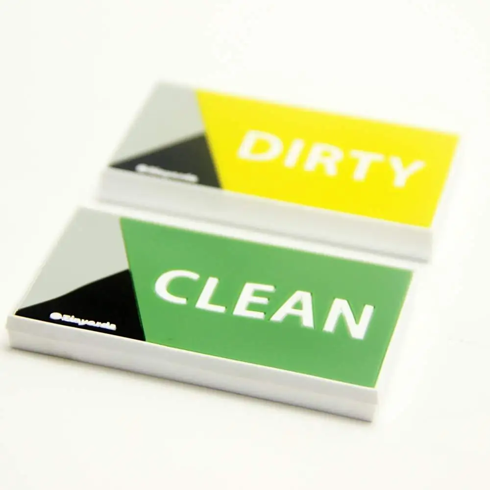

50pcs/Lot Clean Dirty Sign Dishwasher Magnet Dishwasher Clean Dirty Magnet Sign,Rubber Coating Prevents Scratches