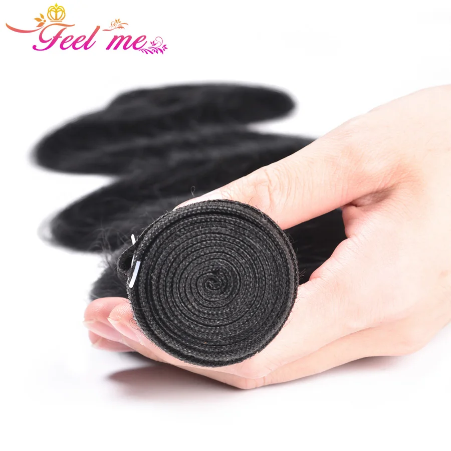 Feel Me Brazilian Body Wave Bundles Jet Black #1 Human Hair Bundles Hair Weaves 10-26inch Pre-Colored Hair Extension Non Remy Feel Me Brazilian Body Wave Bundles Jet Black #1 Human Hair Bundles Hair Weaves 10-26inch Pre-Colored Hair Extension Non Remy