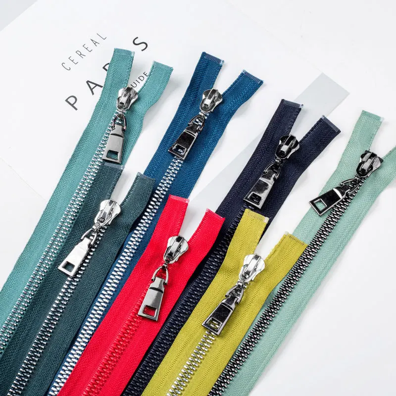 

8# Resin Zipper Custom Teeth Diamond Tooth Zipper Double Open Tail 120CM*37MM Zippers for Sewing
