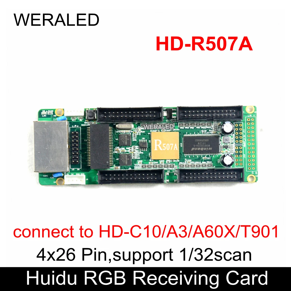 Huidu полноцветная принимающая карта HD R507A 4x26 контактов для узкого пикселя