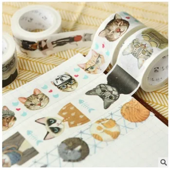 

6PCS/LOT Cartoon cute kitty series paper decorative tape masking tape washi tape