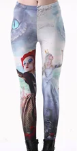 Europe New Sexy Hip Leggings Trousers Women Slim Stretched Yoga Fitness Tights Cartoon Design Digital Print Girls Pants