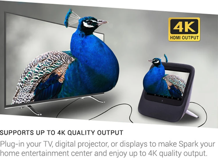 Supporting 4K video output when connect it to TV thought HDMI cable