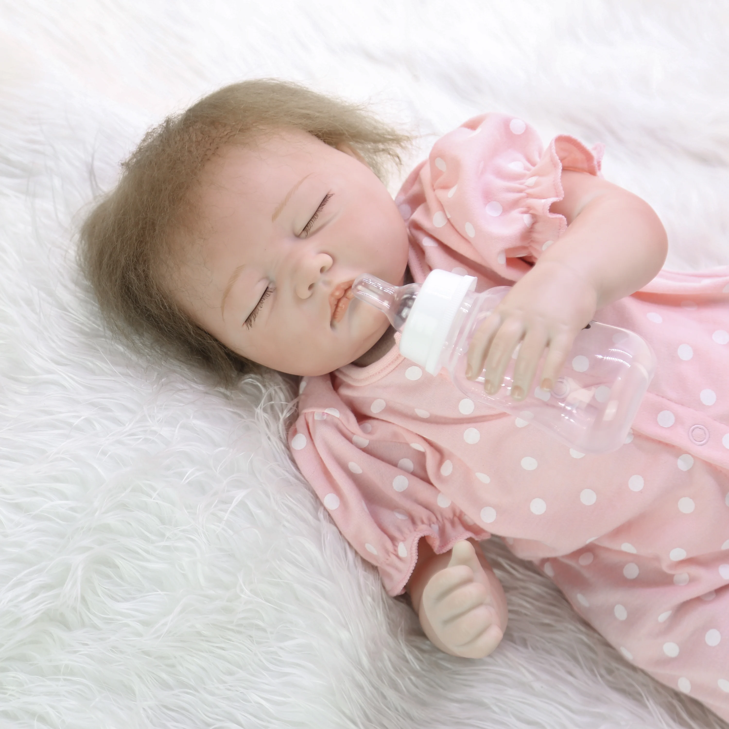Милая 22 дюймовая Кукла Reborn Baby мягкая виниловая хлопковая Мягкая кукла ручной