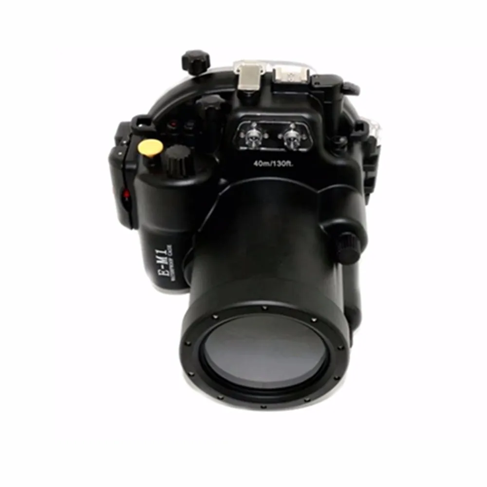 Meikon EM1 방수 수중 하우징 카메라 다이빙 케이스 올림푸스 EM1 E-M1 12-40mm 렌즈