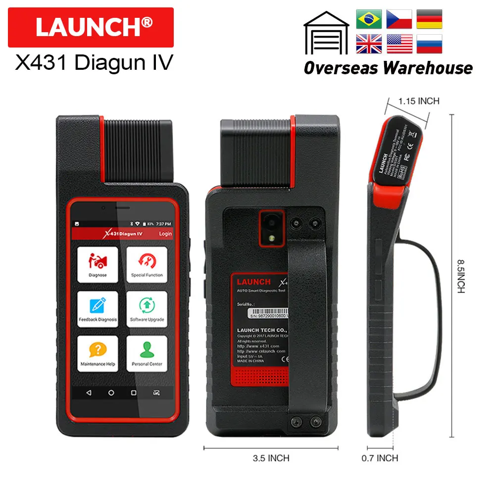 

Launch X431 Diagun IV full adapters full system OBD2 Diagnostic Tool 2 years Free Update Free software Diagun 4