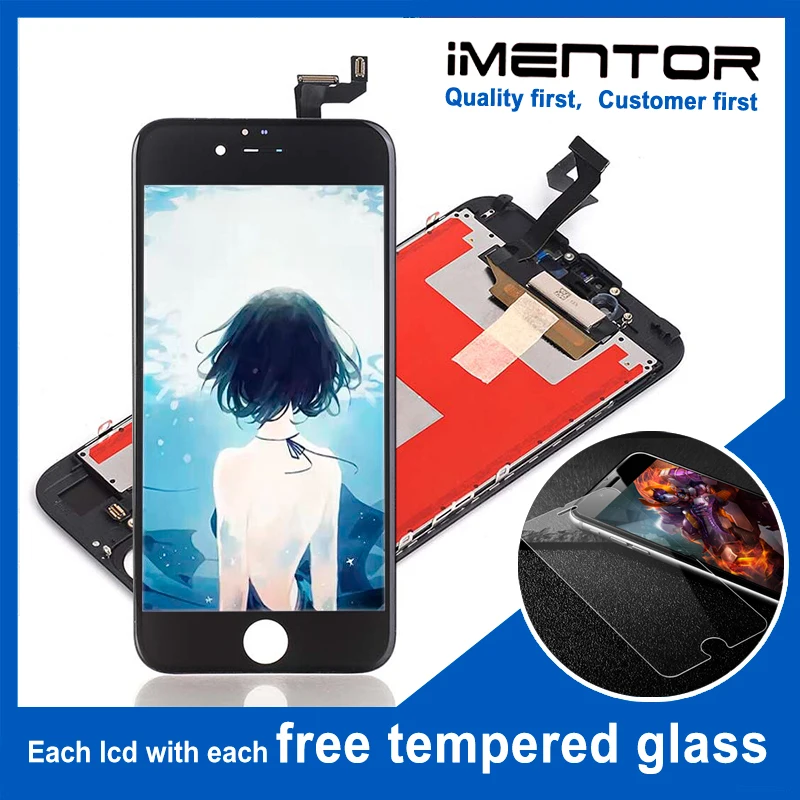 

10 pcs TIANMA LCD Tested one by one aaa no dead pixel grade lcd for iphone 6s display free tempered glass 10pcs