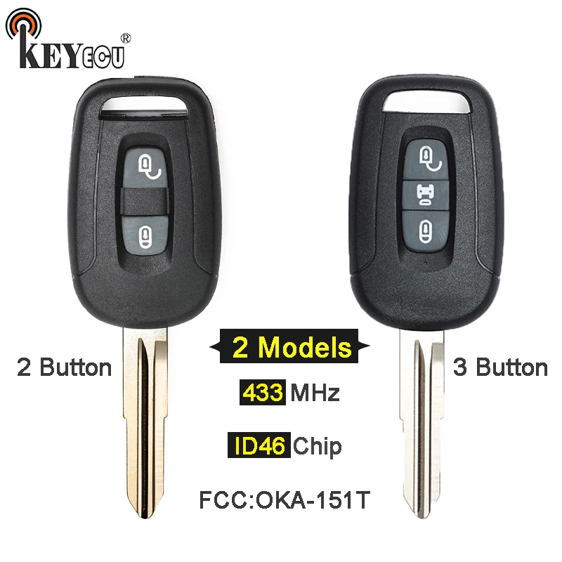 KEYECU 10x433 МГц ID46 чип FCC аддитивного цветового пространства (ID: OKA-151T Замена