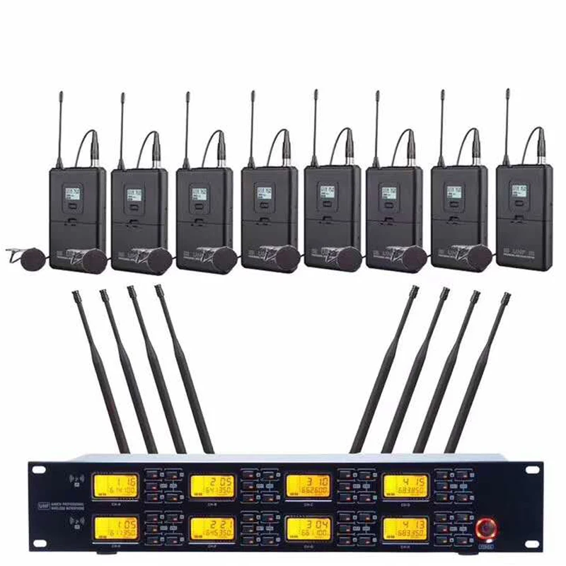 Wireless Microphone System 8-Channel Dynamic