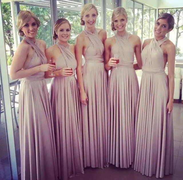 Real Made Elegant Bridesmaid Halter Neckline Open Back Y D A Real Made Elegant Bridesmaid Halter Neckline Open Back Y D A Line Dress 2017 New Style In Dresses From Weddings Events On