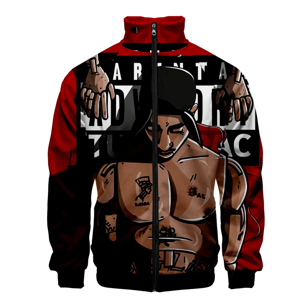 

2019 2PAC Zipper Jackets Casual Hoodies New Fashion Cool Highstreet Autumn And Spring Clothes 2PAC Sweatshirt streetwear