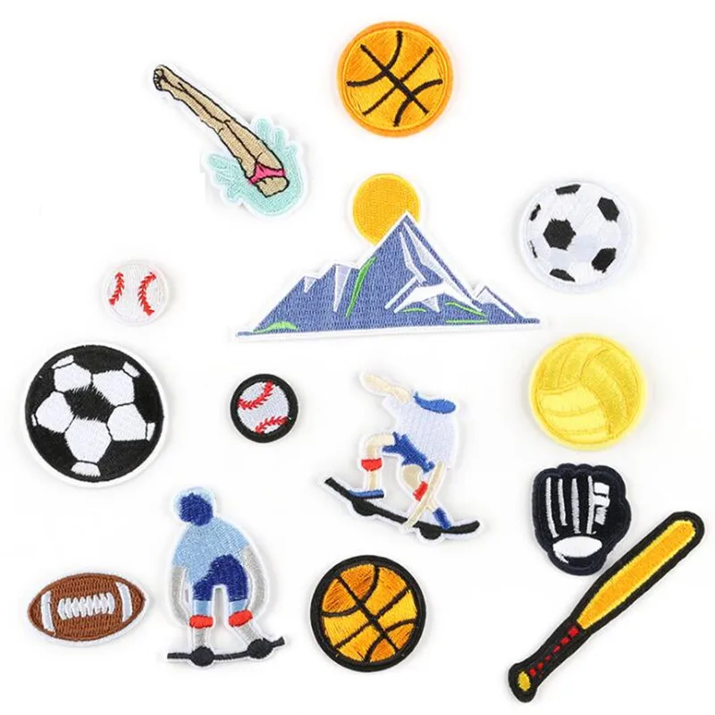 

Sports Ski Patch Embroidered Patches For Clothing Iron On For Close Shoes Bags Badges Embroidery